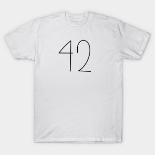 42 The Answer To Life The Universe And Everything T-Shirt